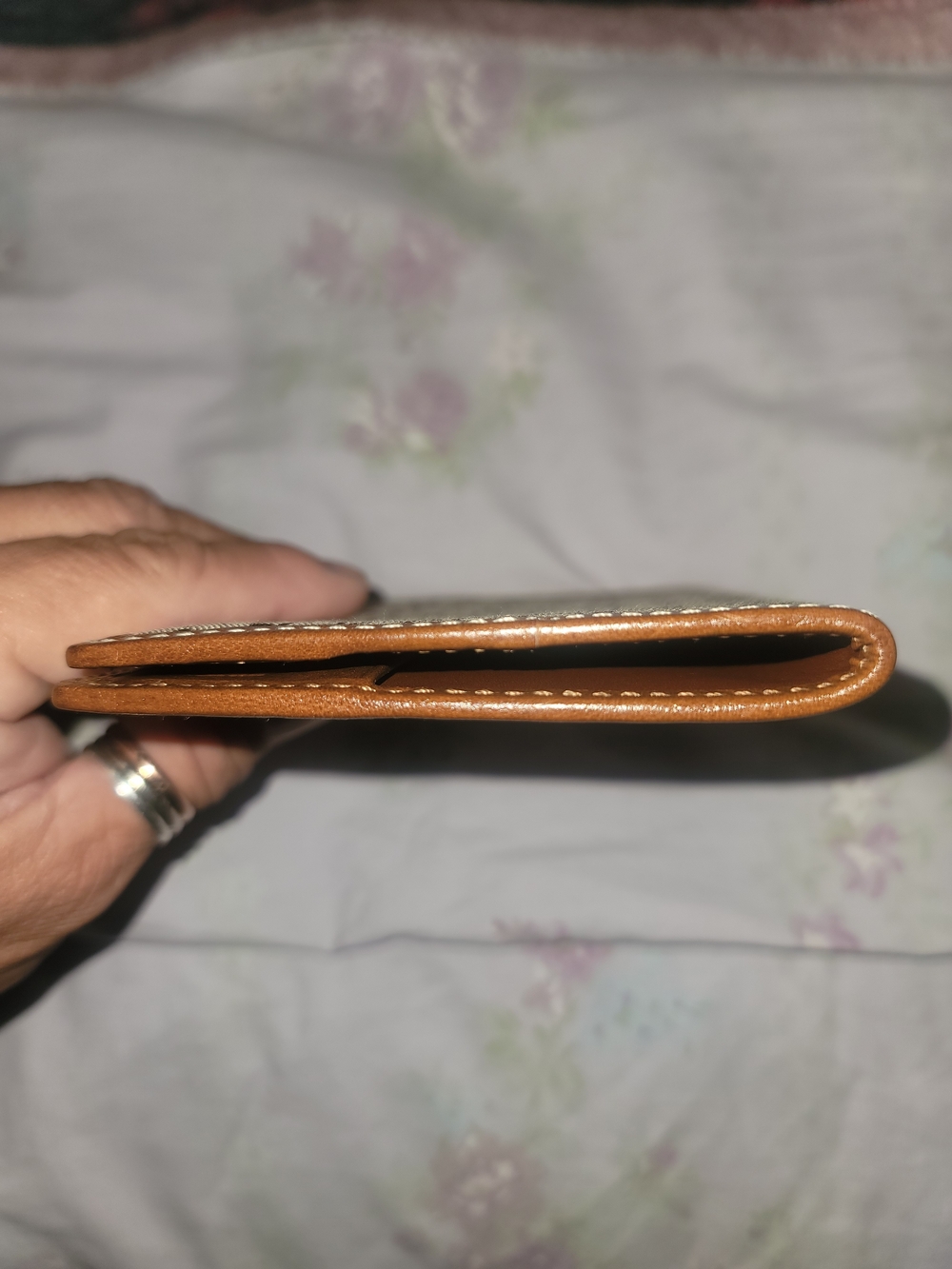 Coach Signature Canvas Bifold Wallet in Tan and Brown - Picture 4 of 8